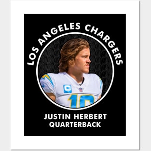 JUSTIN HERBERT - QB - LOS ANGELES CHARGERS Posters and Art